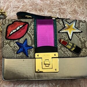 Aldo Multicolor Embellished Women's Bag